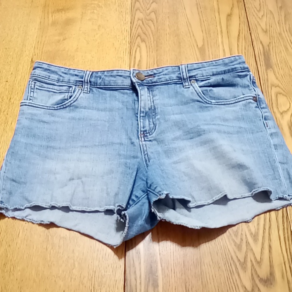 KUT FROM THE KLOTH Jeans Shorts Womens 14 Blue GIDGET FREY DENIM Preowned Used